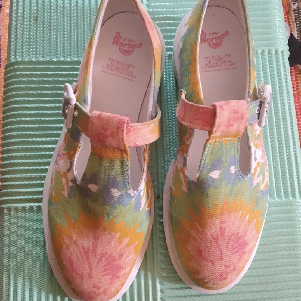 Polley Doc Martens Size 42 Dr. Martens Tye Dye Mary Janes